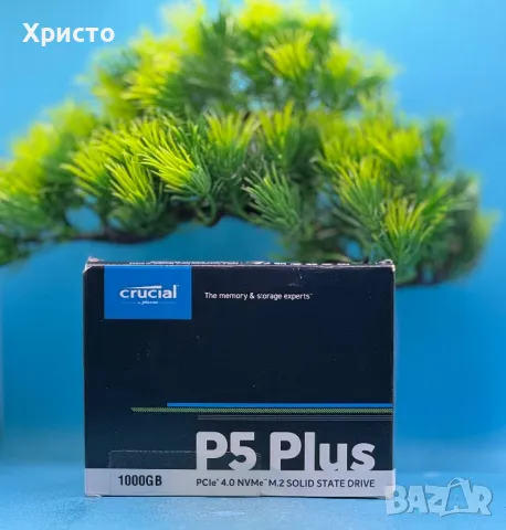 НОВ!!! Твърд диск Solid State Drive (SSD) Crucial P5 Plus Gen.4, 1TB, NVMe, M.2, снимка 1 - Твърди дискове - 48620779