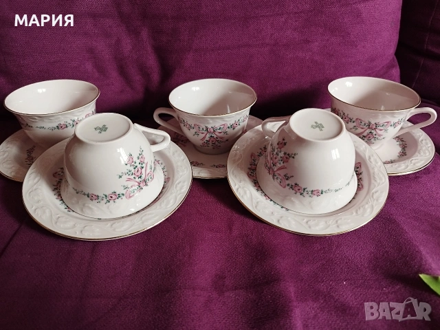 Немски комплект чаши за кафе/чай Scherzer Bavaria, снимка 3 - Сервизи - 53694661