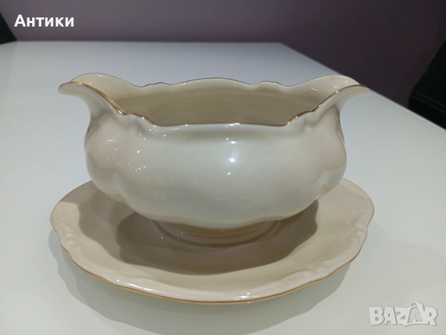 Порцеланова стара  баварска сосиера  , снимка 3 - Прибори за хранене, готвене и сервиране - 52563990