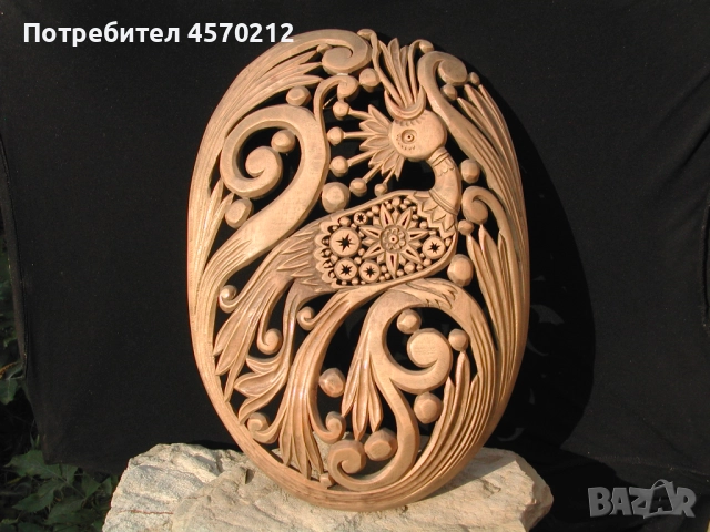 Дърворезба за подарък, Дървено пано за декорация, Пано за стена дърворезба, Дърворезба птица, снимка 2 - Декорация за дома - 52141606