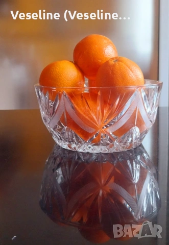 Кристална купа за плодове / декорация