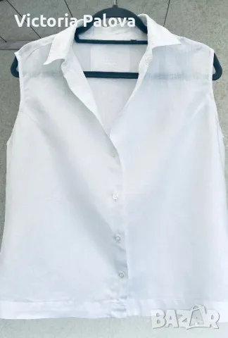 Кроп топ JOY 100% лен, снимка 2 - Корсети, бюстиета, топове - 49807692