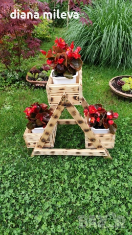 Дървен цветарник!, снимка 6 - Декорация за дома - 49970766