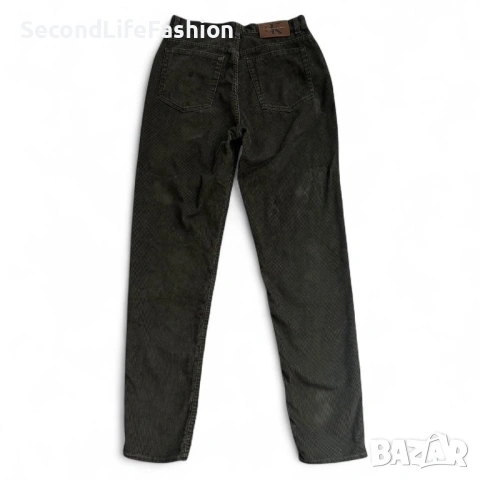 Calvin Klein кадифени панталони за жени W31 L32 Y2K Moms Jeans тъмнозелени, снимка 2 - Дънки - 53274399