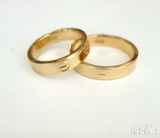 Брачни златни халки , снимка 5 - Пръстени - 45130453