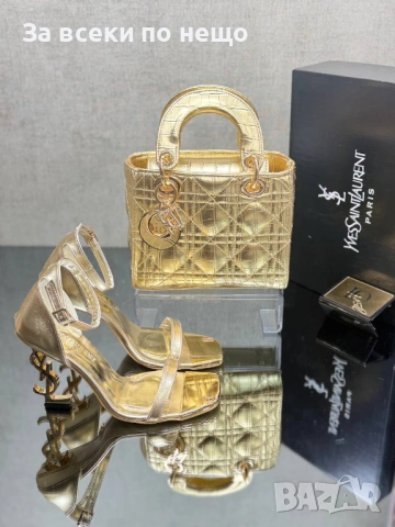 Yves Saint Laurent Дамски Сандали На Ток - Налични Различни Цветове Код SK976, снимка 6 - Сандали - 53730423