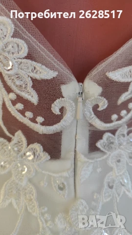 Нова булчинска рокля размер 38 S, снимка 4 - Рокли - 51027366