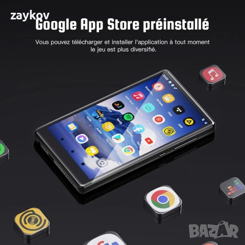 Преносим MP3 плейър 160GB с Bluetooth и WiFi, Android 5-инчов преносим MP4, снимка 6 - Друга електроника - 53935071