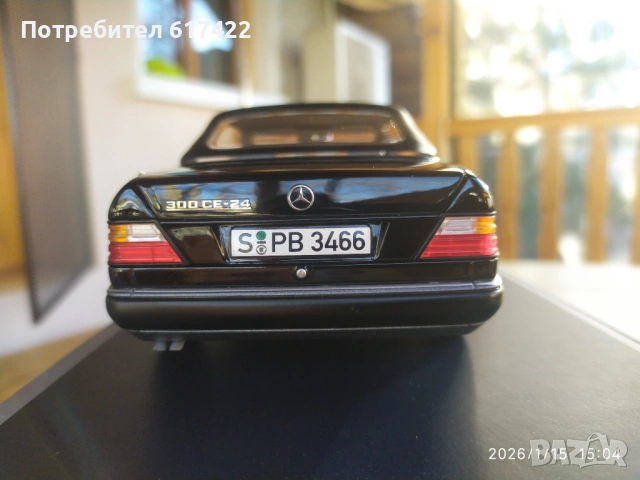 1:18 Метален модел на Mercedes  Benz  300 CE-24 Cabriolet W124 Norev, снимка 8 - Колекции - 53113690