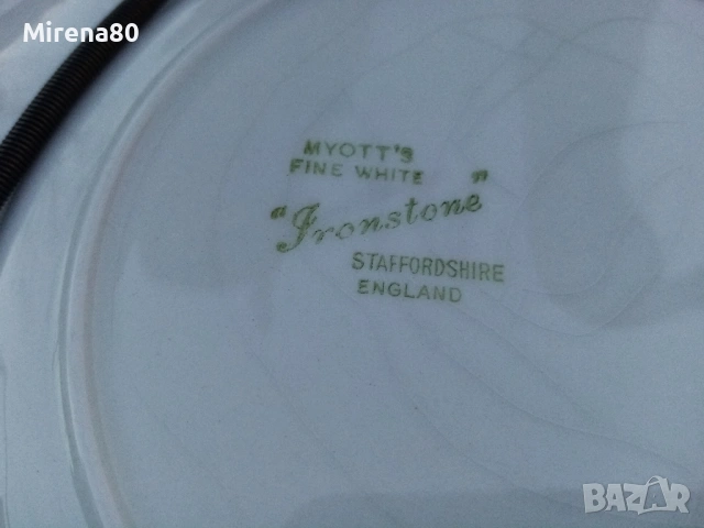 * Myott's * - винтидж английска чиния за стена, снимка 6 - Антикварни и старинни предмети - 53752987