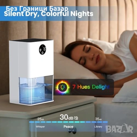 Нов Компактен влагоуловител за дом влага баня спалня 400ml/ден 1.8L , снимка 5 - Други стоки за дома - 53963356