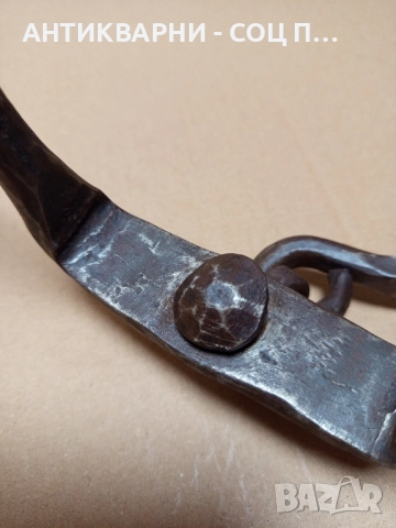 Сос Стар Ръчно Кован Масивен Ченгел За Дране На Животни. , снимка 7 - Антикварни и старинни предмети - 52346257
