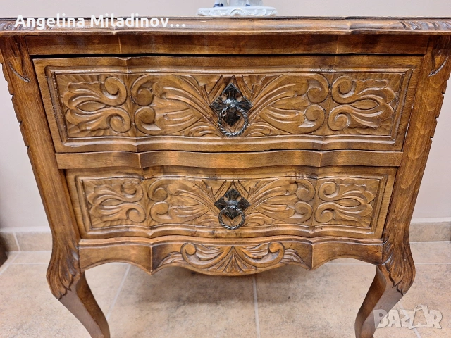 Скрин дъб с богата дърворезба , снимка 5 - Скринове - 53773353