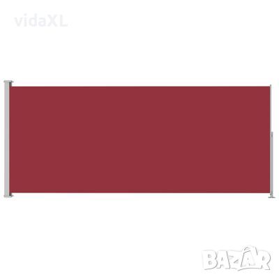 vidaXL Прибираща се дворна странична тента, 200x500 см, червена(SKU:313422, снимка 1 - Градински мебели, декорация  - 46041282