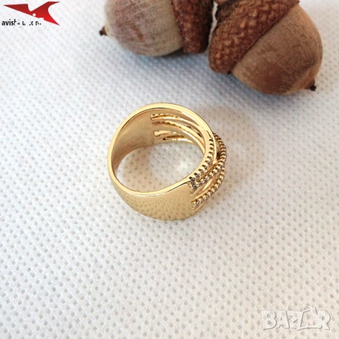 Пръстен с 14К златно покритие 224827, снимка 2 - Пръстени - 52730612