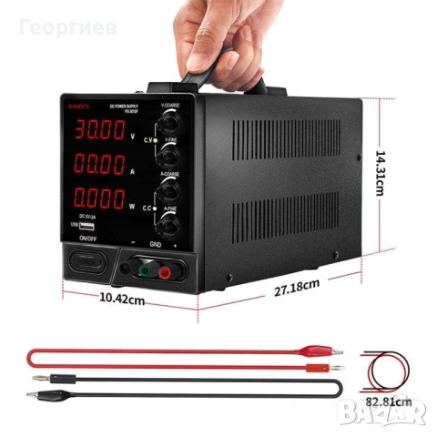 Лабораторно захранване KAIWEETS PS-3010F (30V / 10A) KAIWEETS PS-3010F DC Power Supply, 30V 10A, снимка 2 - Друга електроника - 53704826