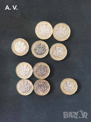 Elizabeth 2 one pound , снимка 2 - Нумизматика и бонистика - 53934042