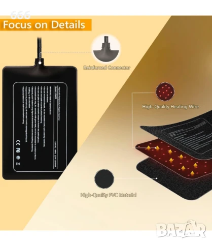 Нагревателна подложка за влечуги с регулиране на температурата, FIPASEN 8x12 инча,, снимка 4 - Други стоки за дома - 51360146