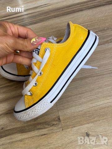 Оригинални жълти юношески кецове Converse ! 33,5 н, снимка 2 - Детски маратонки - 45462337