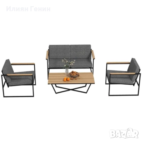 Комплект градински мебели Outsunny за 4 души, снимка 10 - Градински мебели, декорация  - 51862799