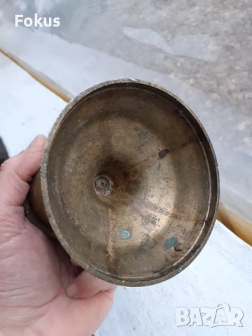 Старо възрожденско масивно и тежко бронзово кандило кадило, снимка 6 - Антикварни и старинни предмети - 53443919