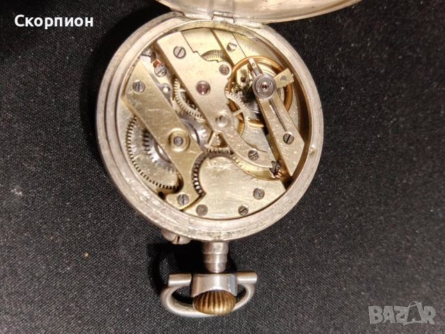 Швейцарски джобен часовник с посребрени капаци 1905г. - 10 РУБИНА, снимка 7 - Джобни - 49241222