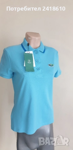 Lacoste Slim Fit Pique Cotton Womens Size 40 - M НОВО! ОРИГИНАЛ! Дамска Тениска!, снимка 11 - Тениски - 53759272