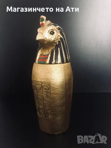 статуя Египетски Бог гърне, снимка 1