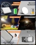 Нова LED къмпинг фенер Eventek с презареждаща се батерия, снимка 4