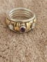 Пръстен сребро и злато, снимка 3