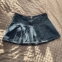 blue denim mini skirt in a pleated tennis style, снимка 6