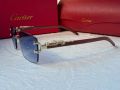 Cartier висок клас слънчеви очила Мъжки Дамски слънчеви с дървени дръжки, снимка 14
