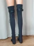S/M Черни кожени дълги чорапи , снимка 5