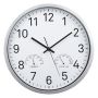 Стенен часовник Liberta, Влажност, Температура, Сребрист, 34 см, снимка 1 - Стенни часовници - 45700562