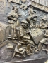 Белгийски бронзов барелеф / картоиграчи. №7448, снимка 7