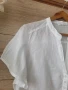 Бяла риза памучна материя с къс ръкав , снимка 3