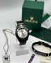 Комплект часовник,гривна и колие Rolex , снимка 5