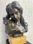 Масивен антикварен бронзов бюст (12 кг, 55 см) – Арт Нуво / Сецесион, снимка 1