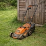 Мощна и лека електрическа градинска косачка 1000W, Кош за трева 35L, Регулируема височина, снимка 6