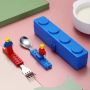 Лъжичка и виличка с дръжка във форма на блокче тип Лего Lego, снимка 6