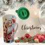 Коледна порцеланова чаша с гумен капак 15см височина. 🍵ВАРИАНТИ: картинка С еленче или с Дядо Коледа, снимка 4