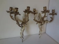 Комлект големи изящни свещници от Виена, снимка 3