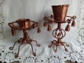 Винтидж свещници от мед, снимка 1