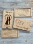 Дървен плик / картичка за пари, подарък за кръщене, сватба, рожден ден, юбилей , снимка 9