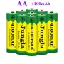 100% оригинална нова висококачествена AA батерия 1.5V 4100mAh акумулаторна AA батерия за LED светлин, снимка 17