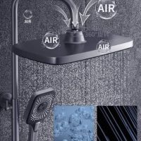 Луксозна Душ колона 4 в 1, дисплей за температура, с чучур за вана, душ тип дъждовен душ, ръчен душ , снимка 7 - Душове - 45142800