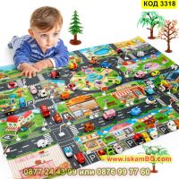 Детско тънко килимче с нарисувана писта за игра в 7 модела - КОД 3318, снимка 16 - Други - 45252804