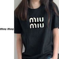 Дамски памучни тениски MIU MIU , снимка 1 - Тениски - 45126116