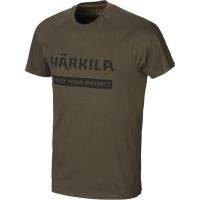 Комплект от две тениски Harkila - Logo, в цвят Willow green/Rustique clay, снимка 3 - Екипировка - 45337583