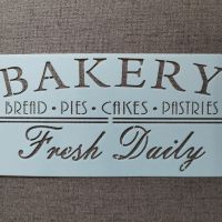 Шаблон стенсил Bakery fresh daily 35х14 см скрапбук декупаж , снимка 1 - Други - 46135485